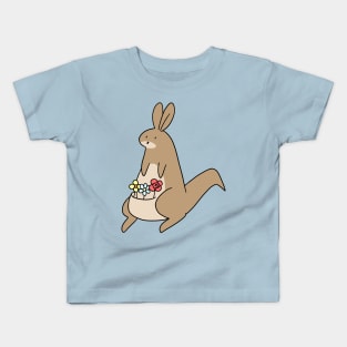 Flowery Kangaroo Kids T-Shirt